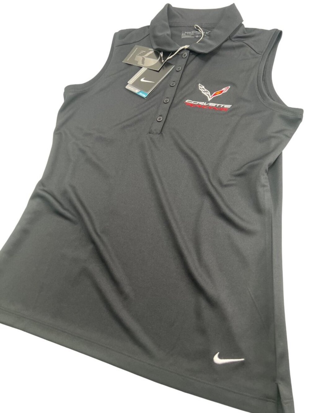 Corvette Nike Golf Polo Shirt Women's M Tank Top Dri Fit Sleeveless Activewear
